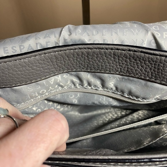 EUC Kate Spade Gray Leather Crossbody - Picture 5 of 11